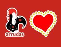 Arrudas Restaurant Stickers, 2022, 4 X 4 & 2 X 2 take away stickers