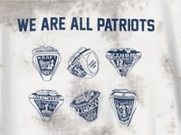 We Are All, 2022, New England Football t-shirt design closeup, 10.5 x 10.5 in