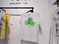 Bleed Green, 2022, Boston Basketball t-shirt in exhibition display