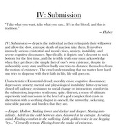 IV: Submission, 2022,  type, 8.5 x 11 in.