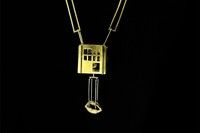 Home Necklace, 2021, silver and brass