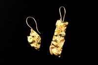 Bubble Paper Earrings, 2020, brass