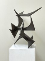 Honorable Mention: Yann Broc, Deconstruction of a Bull, 2022, wood and foam, 24 x 30 x 30 in.