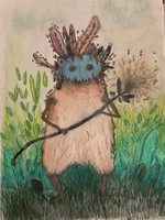 Dean’s Award: Aradia Dahlen, Dandelion, 2021, colored pencil on paper