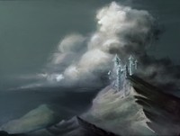 Wizard Tower in the Mountains, 2023, digital, 11 x 8 ½ in.
