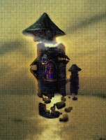 Broken Wizard Tower, 2023, digital, 6 x 11 in.