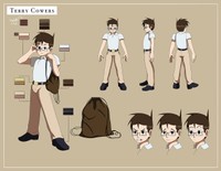 Terry Cowers Concept Art, 2022, A concept of my main character Terry Cowers, 11x8.5 in.