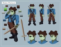 Edric Papille Concept Art, 2022, A concept of Edric Papille, 11x8.5 in.