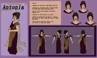 Antonia Character Sheet, 2023, 8.5 x 14.286 in.