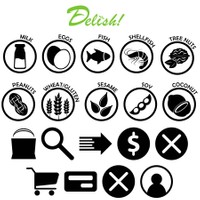 Delish Icons, 2023, adobe illustrator, 900 x 900 px.