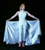 Adams Song, 2023, white denim jumpsuit