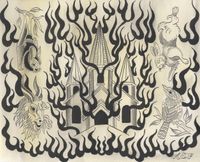 Blackwork I, 2023, ink and gouache on hard pressed watercolor paper, 8x10 in.