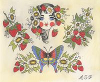 Color I, 2023, ink and gouache on hard pressed watercolor paper, 8x10 in.