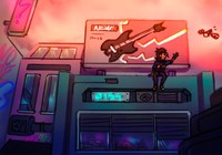 Rooftop Hangout, 2023, roxy waving to her drone & enjoying her time outside