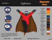 DIMENSION FORCE, 2024, Sightmen Character Sheet