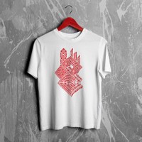 Shevitsi (Mockup), 2024, mockup of personal familial Bulgarian symbol on a t-shirt