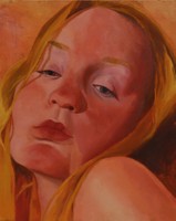 Heat, 2024, oil paint on illustration board, 15 x 12 in.