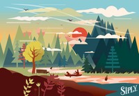 Connecting with nature, 2025, brand illustration, 8.5” x 11”.