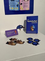 Gosutomo! Gallery Display, 2025, detail shot of display as shown in the 2025 Art + Design Senior Exhibition.