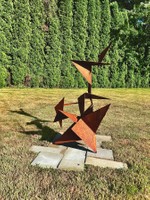 Rusted Danger 3, 2023, Steel, 4 ft x 4ft x 3 ft