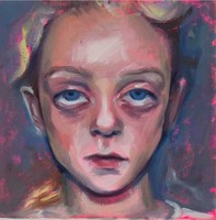 Girl Study, 2025, oil on canvas, 6 x 6 in.
