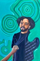 “Malachite”, 2024, oil on canvas, 36 x 24 in.