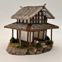 Studies of Japanese Architecture, 2024, wood, clay, beads, mixed media, 8 x 6.25 x 6 in.