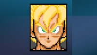 Golden Hero Sprite Face, 2026, Edited with piskel in google chrome
