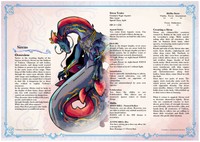 Sirens, 2026, the details of a chimera-like creature with traits of many deep sea and predatory fish species playable within Tethren’s system, 1269x900 px