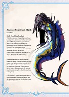 Ancient Mask, 2026, the description stats and visual of an ancient mask now seen as a parasitic monster within Tethren’s system, 637x900 px