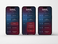 QUEUE, 2026, chest and tricep routine exercise replacement user flow, 5.78 x 2.82 in.