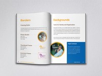 Aspire Spread 4, 2026, sample spreads of the borders and backgrounds pages, 16 x 10 in.