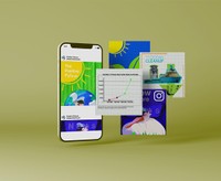 POSITIVE PELICAN MOCKUP 1, 2026, 1920 x 1080px, a mockup of an iphone on instagram with positive pelican designs to convey its medium