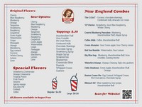 Diane's OriFinal Menu, 2026, final menu for Diane’s original snowballs, 8 x 6 in.ginal Snowball Menu