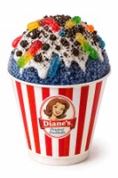 Big Blue Bug, 2026, Blueberry Base with marshmallow fluff, Oreo, and gummy worms, 8.5 x 12 in.