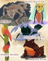 Miscellaneous Creatures, 2026, digital illustration, 8.5 x 11 in.