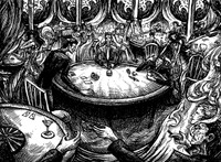 Luck, 2025, ink, 17.03 in x 12.5 in.