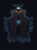 God of Death, 2026, Digital character illustration of the common depiction of the god of death in the world of Null, 9 x 12 in.