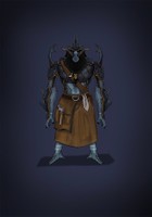 The Dwarf. 2026, Digital character illustration of a dwarf in the world of Null, 9 x 12 in.