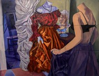 Dressed in Conversation, 2026, oil on canvas, 60 x 48 in.