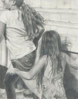 SUBURBAN 7, 2025, graphite on paper, 5 x 8 in.