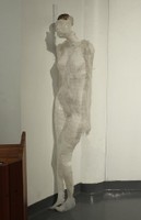 Strengthened Weakness, 2026, papier maché, steel, bronze, 66 x 17 in.