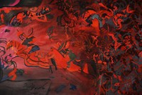 Floating (detail), 2020, oil on canvas, 77” x 47”