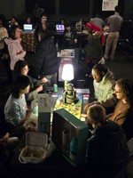 Student booths at Makers Merge event at The Vault