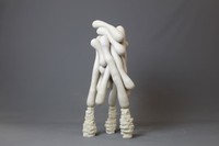 Immer Cook, Not a Tango, 2025, Stoneware, glaze, refractory brick, 21 x 12 x 8.5 in.