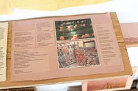 varied clarity: an index, 2021, handmade paper and ink, natural dye, cloth, reclaimed lumber, 7’ x 14’ installation. Photo credit: Hope Millham