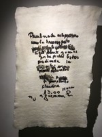 I Am Losing Consciousness, 2021, laser cut hand-felted merino wool, 40 x 33 inches