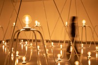 Nancy Holt (American 1938-2014) Detail of Electrical System, 1982, installed at UMass Dartmouth in 2021. Photographer: Chris Diani. Courtesy Holt/Smithson Foundation. © Holt/Smithson Foundation, Licensed by VAGA at ARS, New York