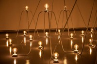 Nancy Holt (American 1938-2014) Detail of Electrical System, 1982, installed at UMass Dartmouth in 2021. Photographer: Chris Diani. Courtesy Holt/Smithson Foundation. © Holt/Smithson Foundation, Licensed by VAGA at ARS, New York