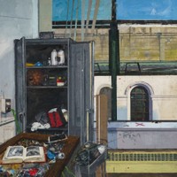 Untitled, 2020, oil on panel, 48 x 48 in.